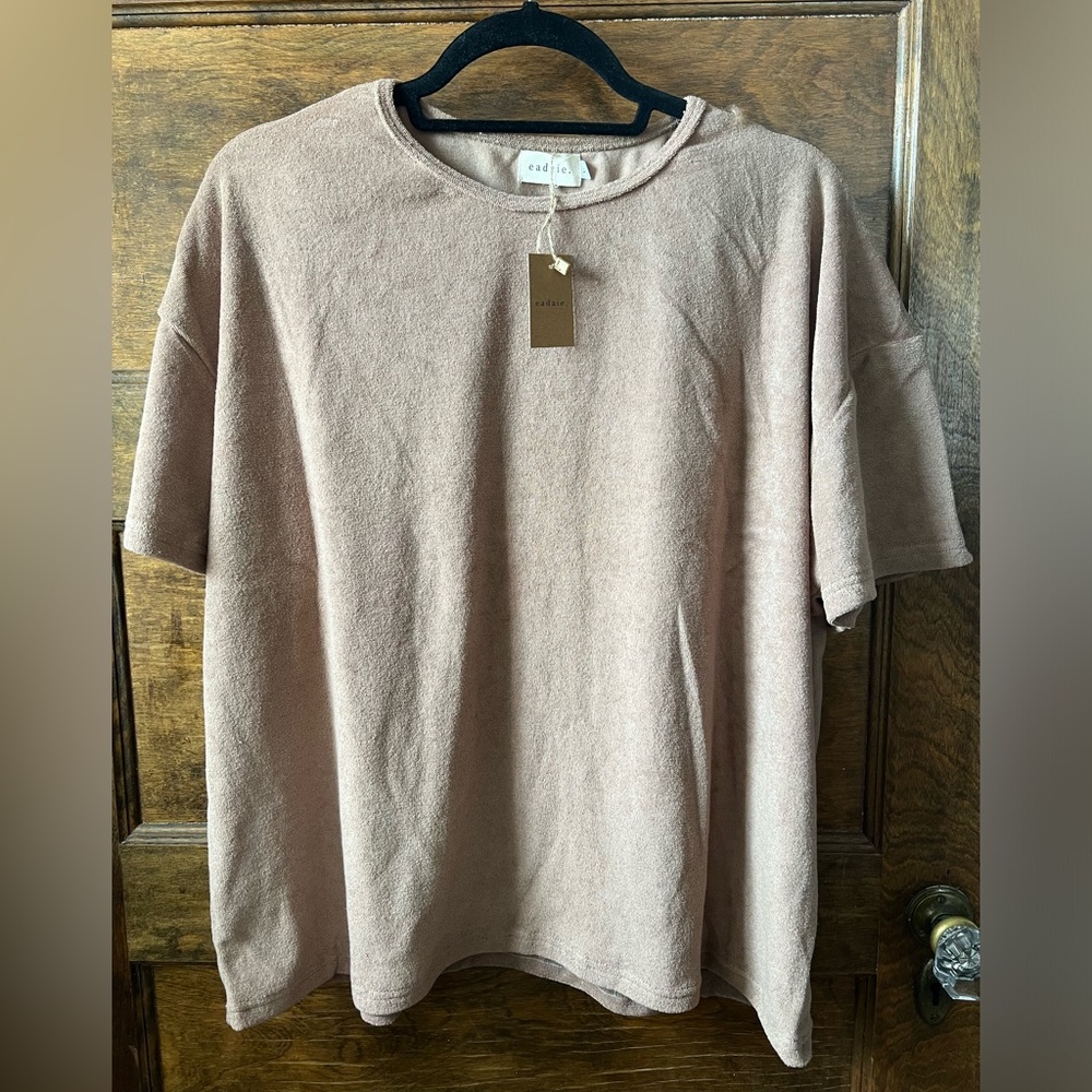 Eadaie | Warm Beige Neutral Terry Cloth Top (M) NWT